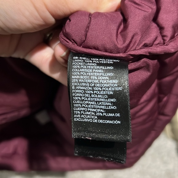 The North Face Women's Maroon Puffer Vest - Picture 3 of 4